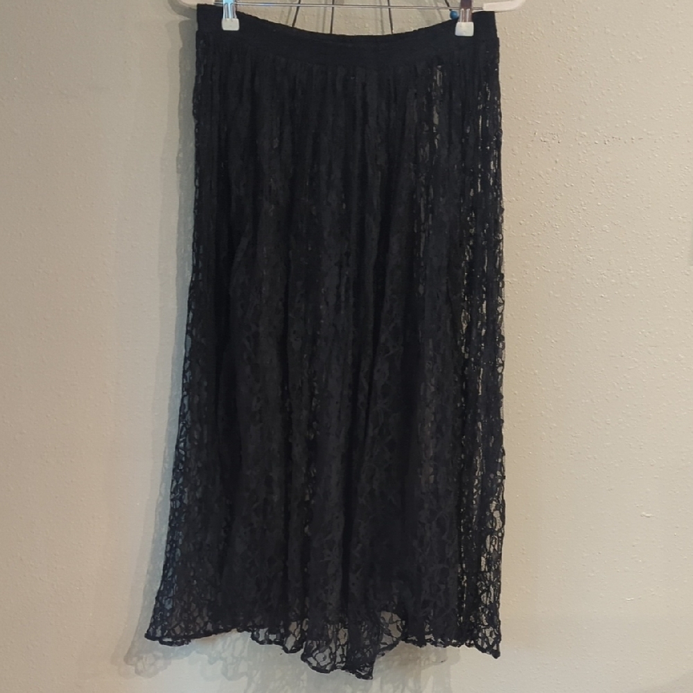 Boho Vtg Y2K Maxi Lace Skirt Grunge Western Festival Whimsigoth Romance Witchy